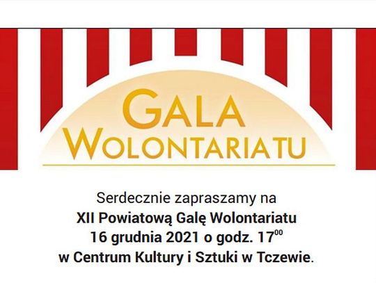 Zaproszenie na XII Powiatową Galę Wolontariatu Powiatu Tczewskiego 