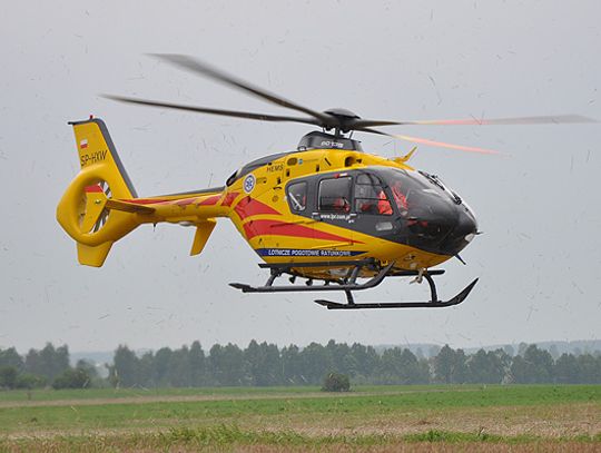 Zderzenie czołowe, dziecko zabrał helikopter