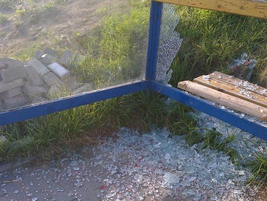 Zniszczona wiata na tczewskich Górkach