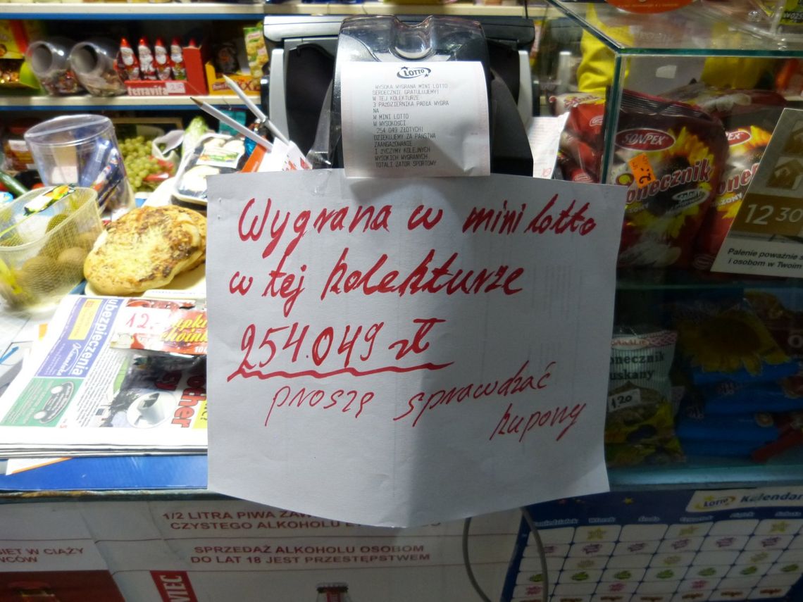 250 tys. zł w Lotto - w Tczewie nikt nie odebrał... 250 tys. zł w Lotto - w Tczewie nikt nie odebrał...