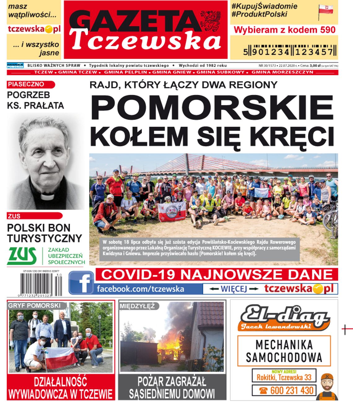30. numer Gazety Tczewskiej już w kioskach! A w nim m. in.: o rajdzie, który łączy dwa regiony oraz uroczystości pogrzebowe ks. Prałata Kazimierza Myszkowskiego 30. numer Gazety Tczewskiej już w kioskach! A w nim m. in.: o rajdzie, który łączy dwa regiony oraz uroczystości pogrzebowe ks. Prałata Kazimierza Myszkowskiego