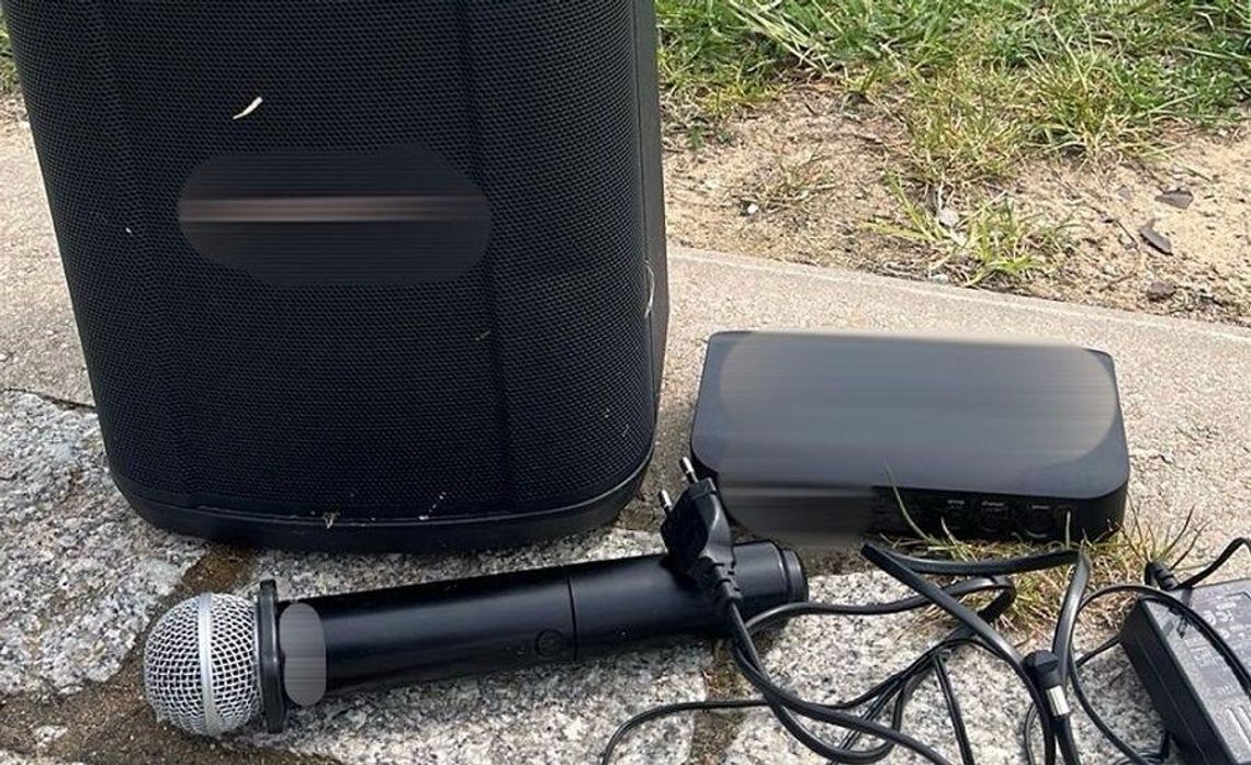 50-latek ukradł głośnik i mikrofony. Mienie jednak odzyskano, a sprawca poniesie konsekwencje