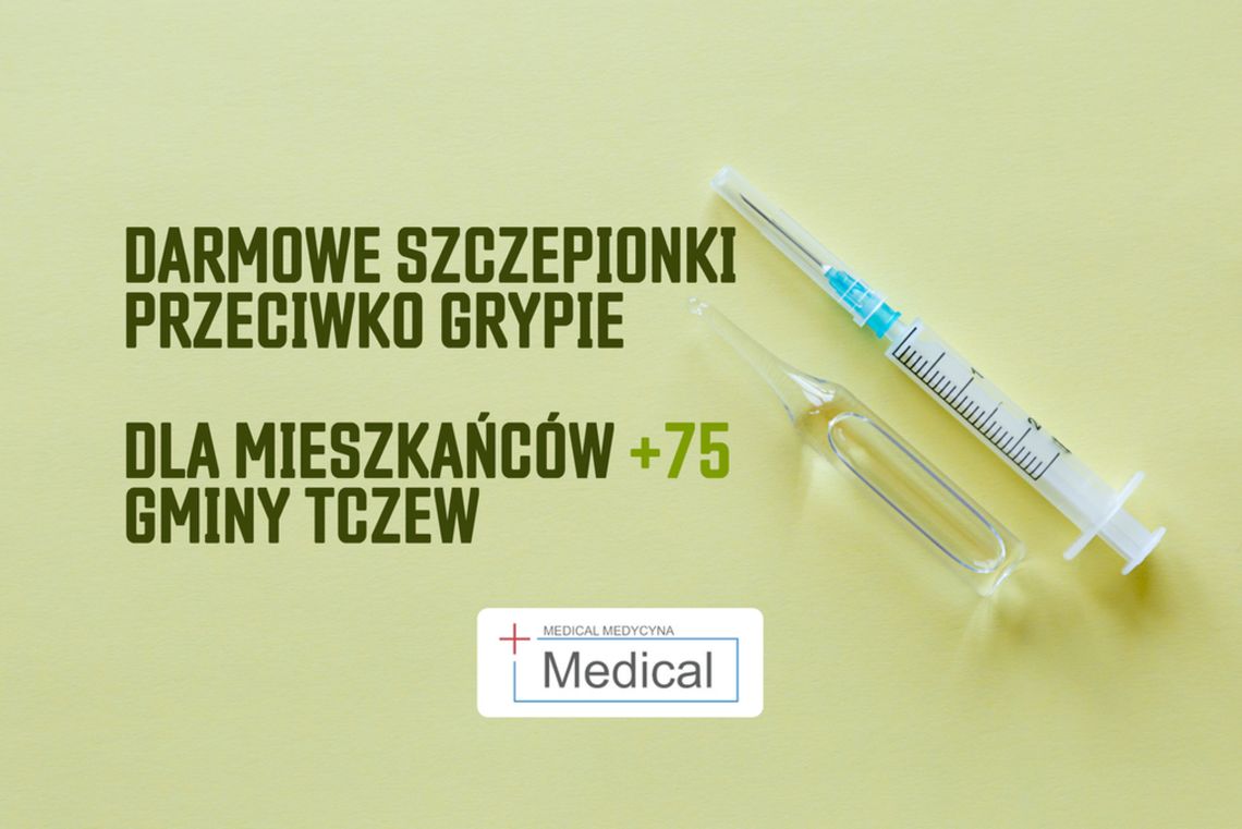 BEZPŁATNE szczepienia przeciwko grypie dla osób 75+