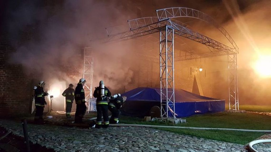 Chwile grozy na zamku w Gniewie! Ogień i nocna akcja straży pożarnej