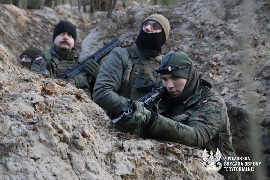 Ćwiczyli walkę w okopach na poligonie w Tczewie