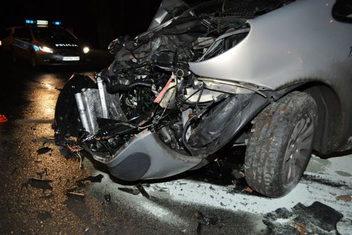 Dwóch 18-latków rannych w wypadku. Uderzenie w drzewo na łuku drogi 