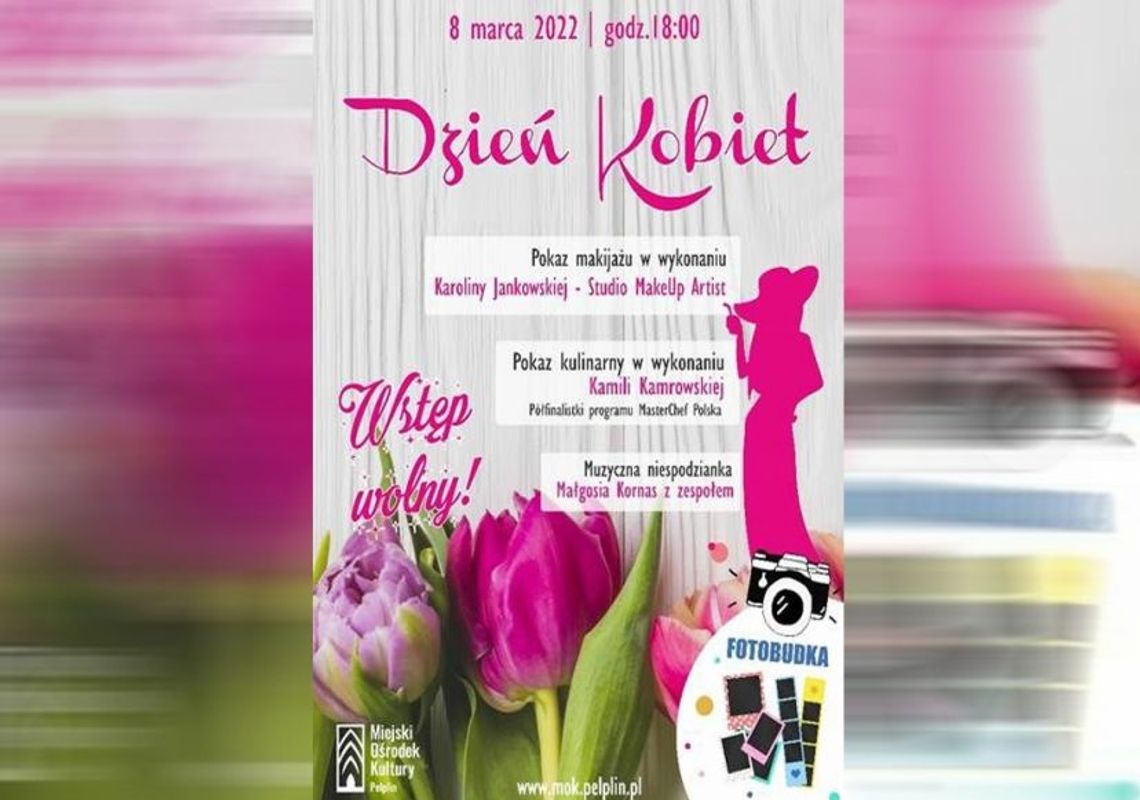 Dzień Kobiet w Pelplinie. Pokaz kulinarny, make up i fotobudka dla Pań w MOK