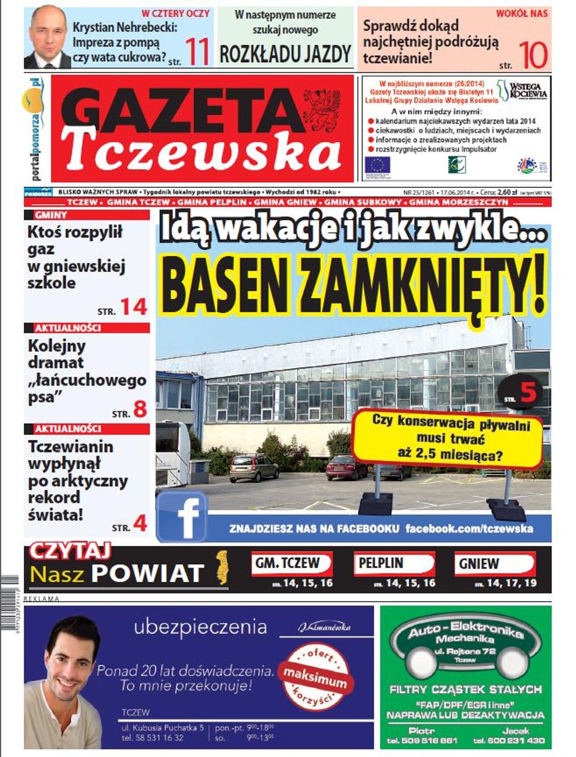 Gazeta Tczewska już od wtorku w Twoim kiosku! Gazeta Tczewska już od wtorku w Twoim kiosku!