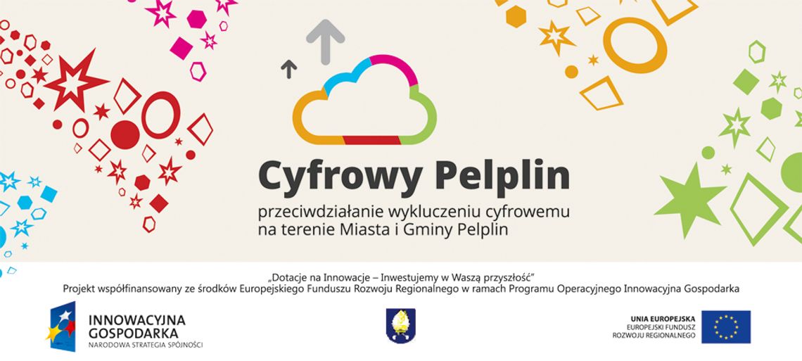 Gmina Pelplin realizuje projekt pt. „Cyfrowy Pelplin – przeciwdziałanie wykluczeniu cyfrowemu na terenie Miasta i Gminy Pelplin”. Gmina Pelplin realizuje projekt pt. „Cyfrowy Pelplin – przeciwdziałanie wykluczeniu cyfrowemu na terenie Miasta i Gminy Pelplin”.