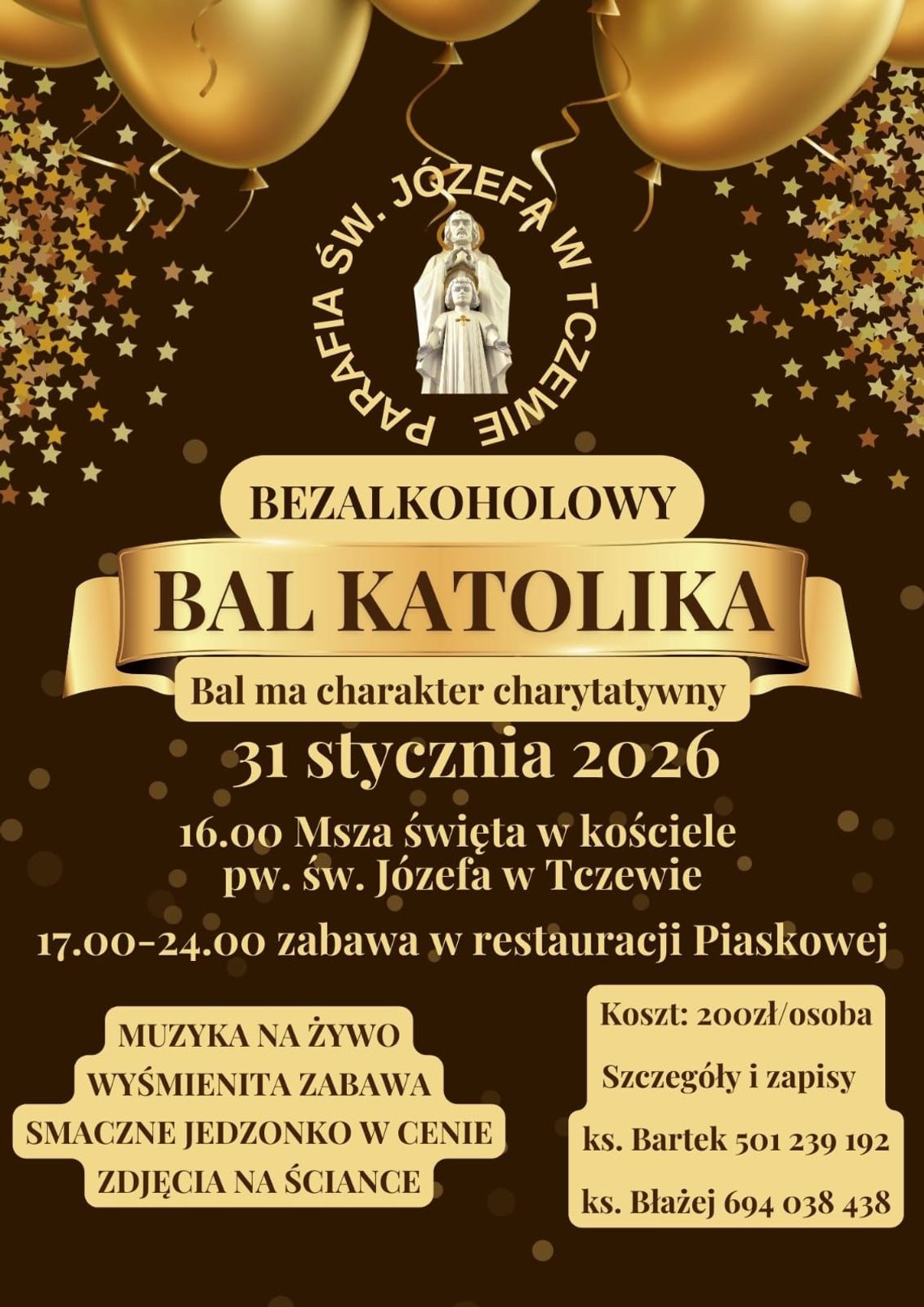 I Bezalkoholowy Bal Katolika w Tczewie. Wieczór zabawy, wspólnoty i pomocy I Bezalkoholowy Bal Katolika w Tczewie. Wieczór zabawy, wspólnoty i pomocy