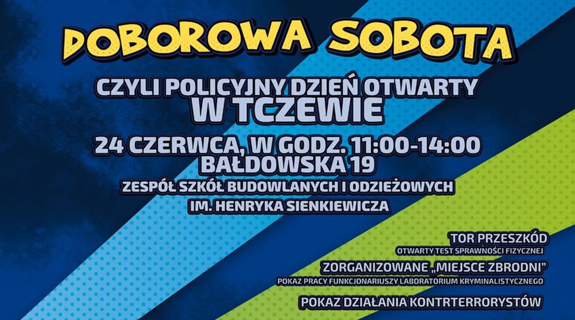 Jutro w sobotę Policyjny Dzień Otwarty w Zespole Szkół Budowlanych i Odzieżowych. Konkursy i prezentacje mundurowych