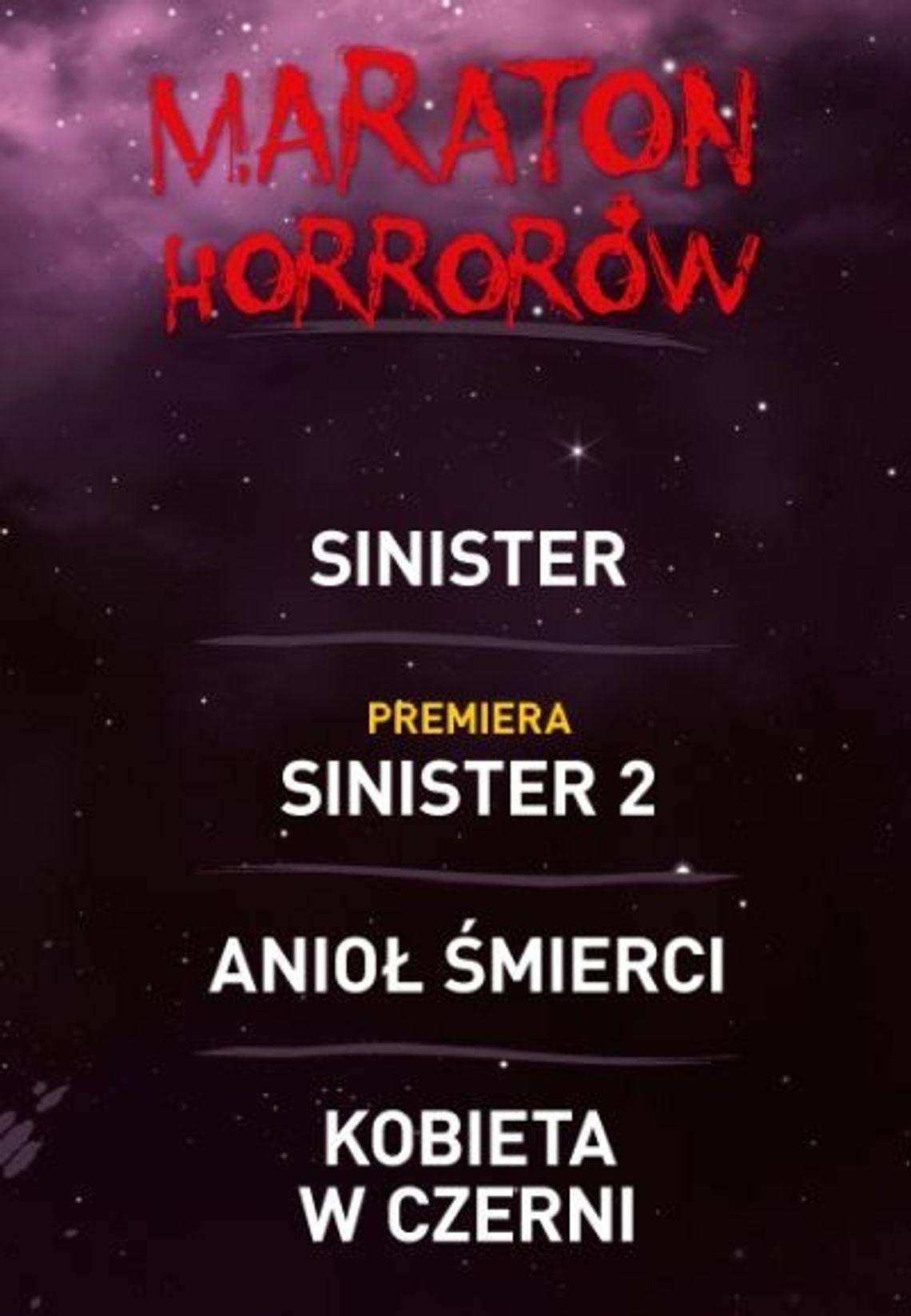 Już w piątek Maraton Horrorów w Kinie Helios