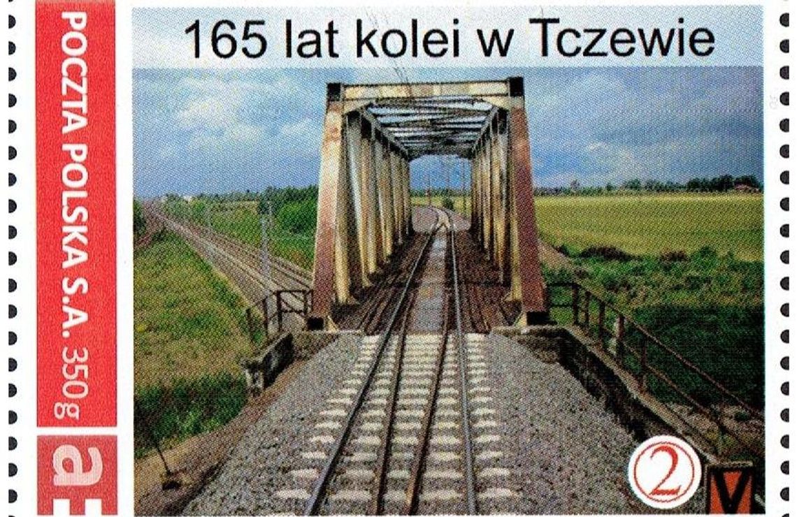 Kartka pocztowa i znaczki na pamiątkę kolejowego jubileuszu Tczewa Kartka pocztowa i znaczki na pamiątkę kolejowego jubileuszu Tczewa