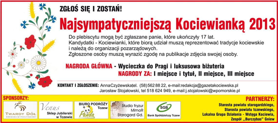 Kto zostanie "Najsympatyczniejszą Kociewianką"? Kto zostanie "Najsympatyczniejszą Kociewianką"?