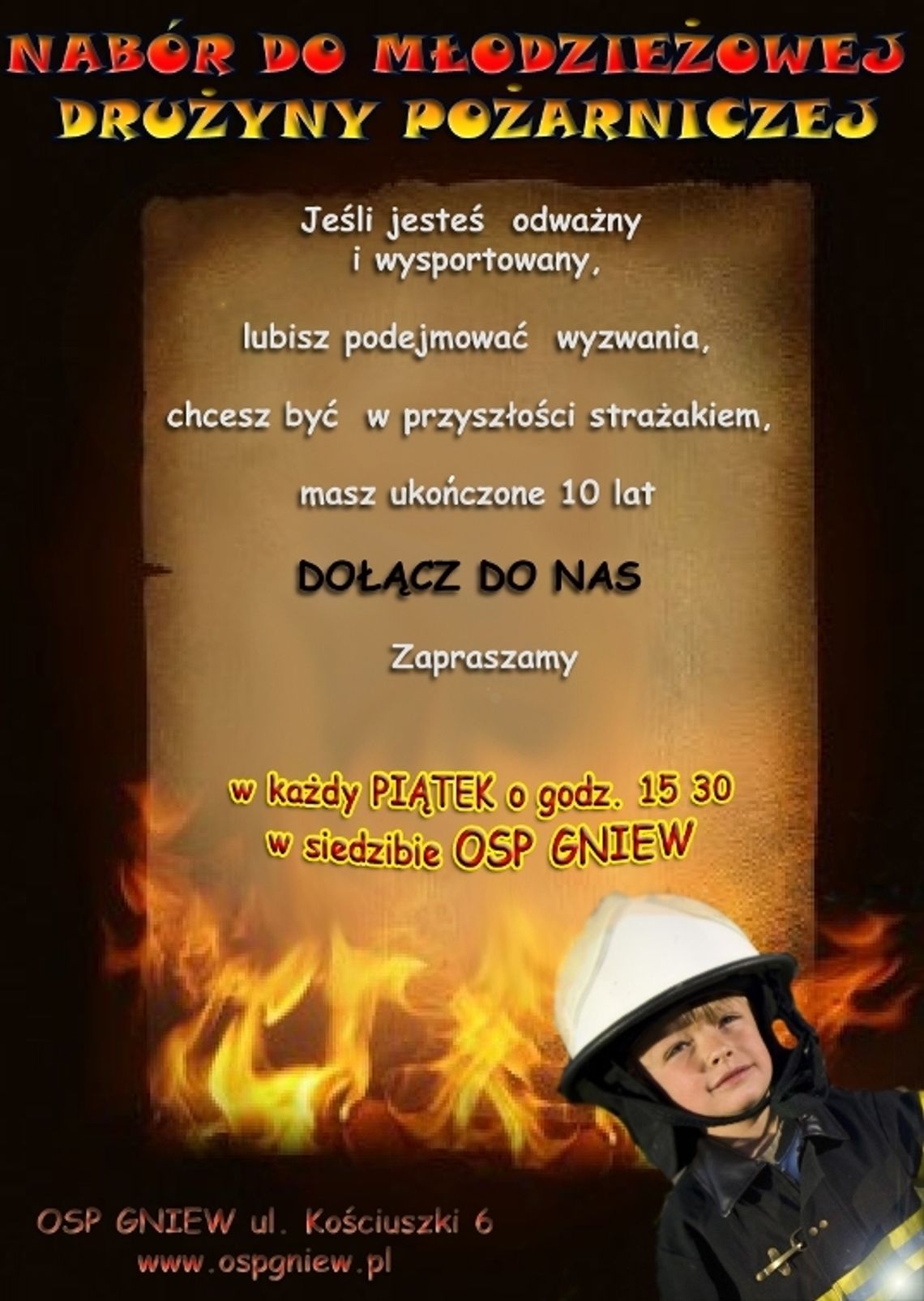 Lubisz podejmować wyzwania? Nabór do drużyny pożarniczej