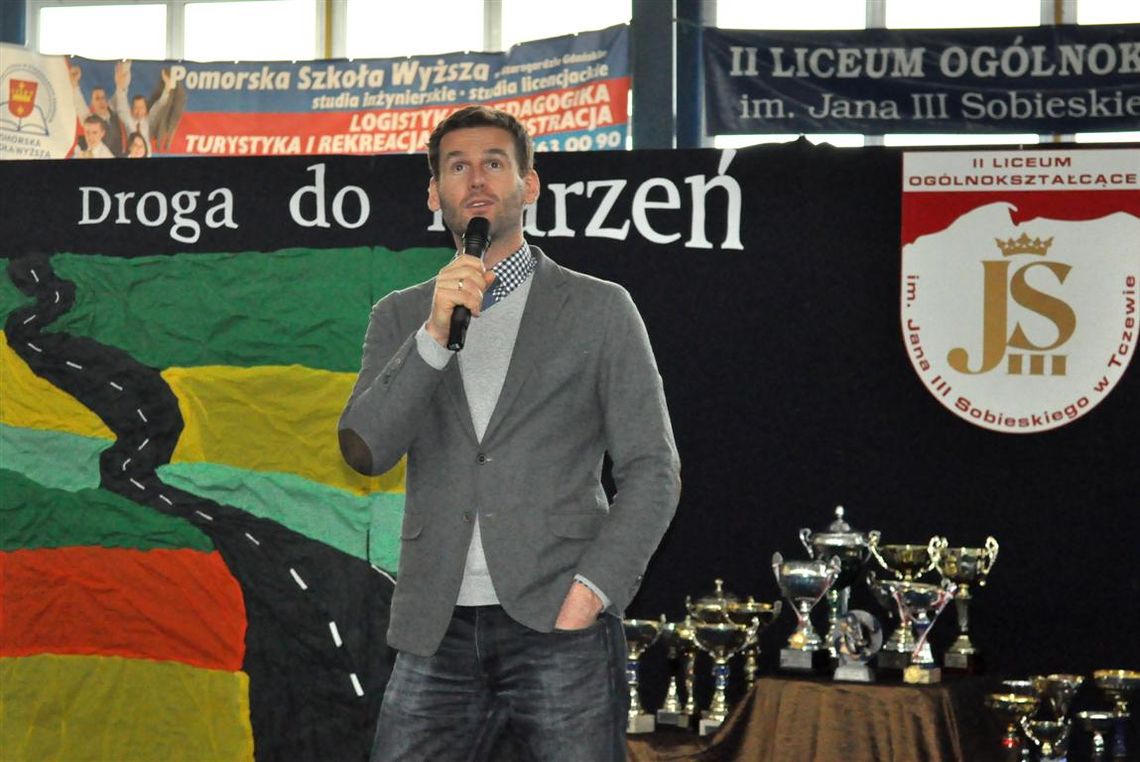 Mateusz Kusznierewicz opowiedział młodzieży o swojej drodze do sukcesu Mateusz Kusznierewicz opowiedział młodzieży o swojej drodze do sukcesu