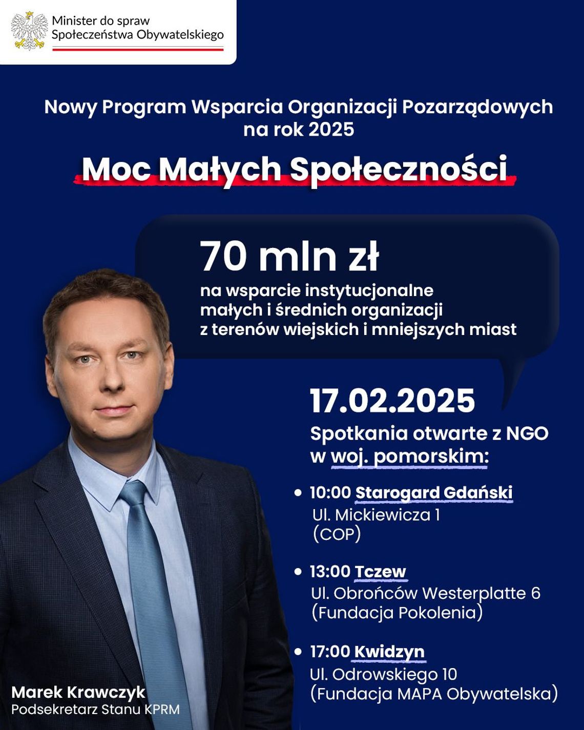 MOC MAŁYCH SPOŁECZNOŚCI - środki na działalność NGO. Dziś dowiemy się jak pozyskać dotacje na działania pozarządowe