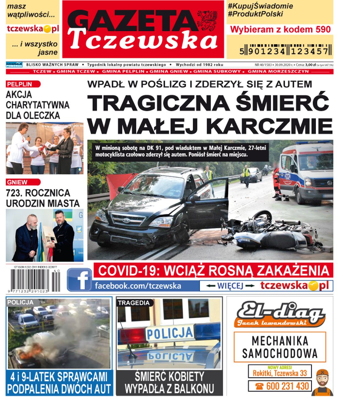 Najświeższe wiadomości z Tczewa i gmin powiatu dostępne w Gazecie Tczewskiej. Nowy numer tygodnika już dziś w Twoim sklepie! Co w środku?