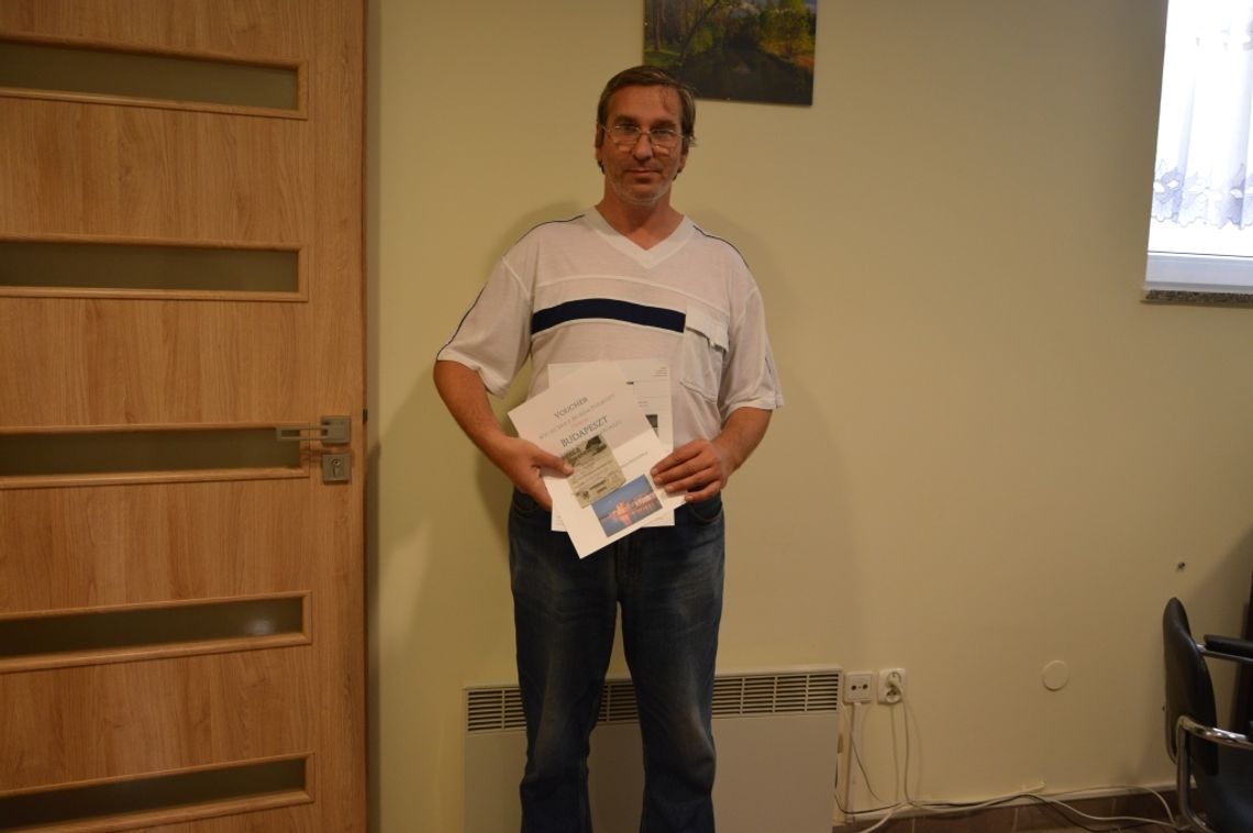 Pan Grzegorz wygrał wycieczkę do Budapesztu z "tczewską"! Pan Grzegorz wygrał wycieczkę do Budapesztu z "tczewską"!