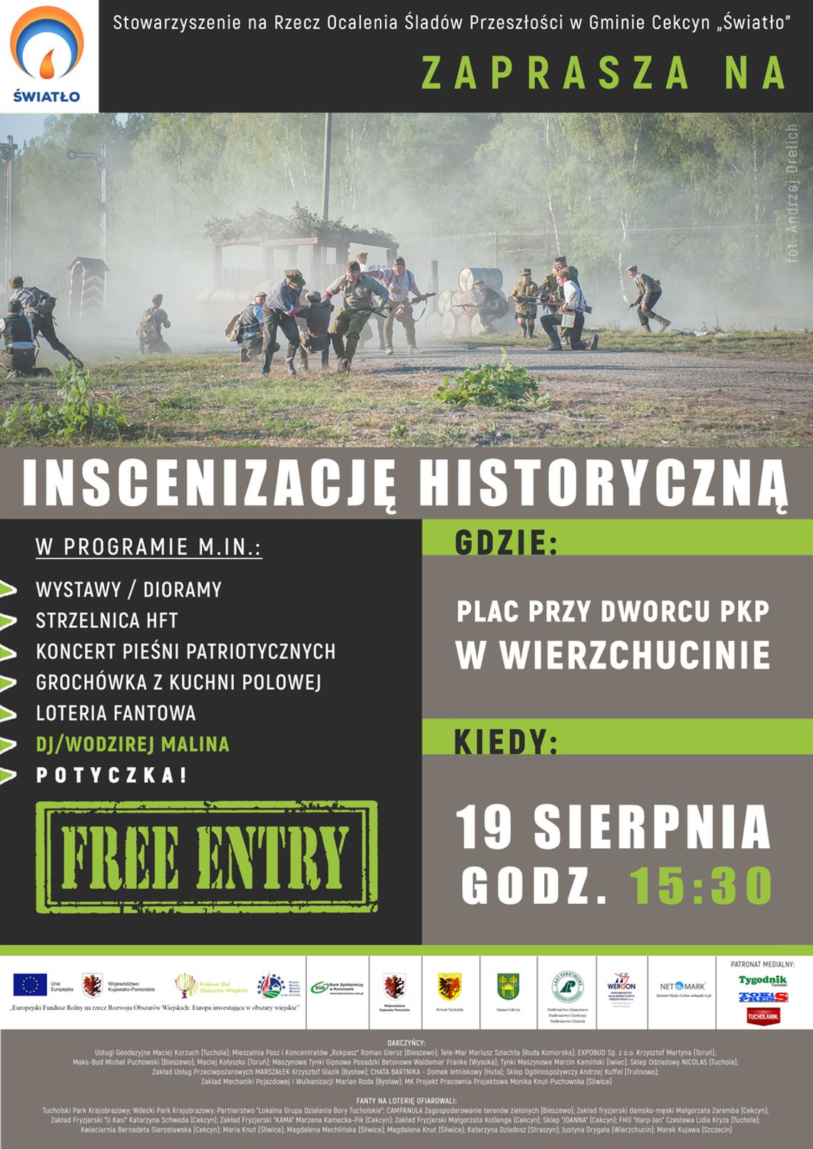 PO SĄSIEDZKU: Zapraszamy na XII inscenizację historyczną w Wierzchucinie!