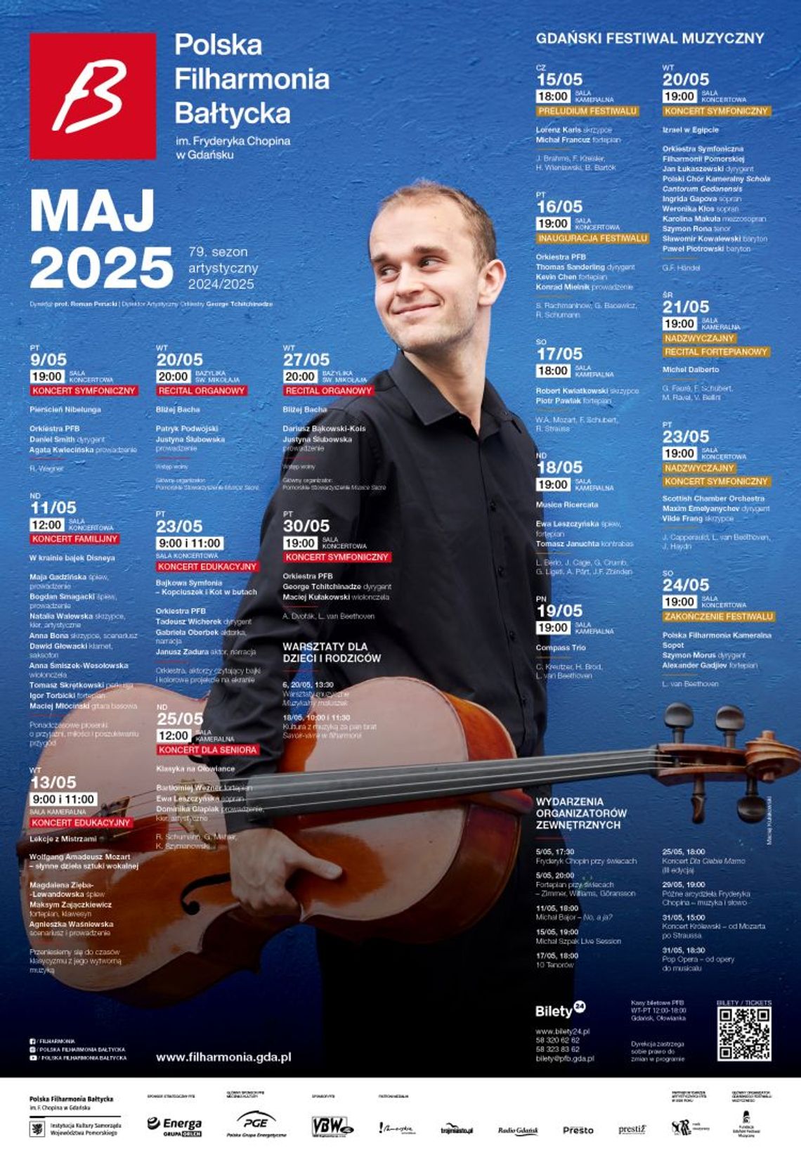 Polska Filharmonia Bałtycka im. Fryderyka Chopina w Gdańsku zaprasza na koncerty i wydarzenia muzyczne w maju 2025 r.