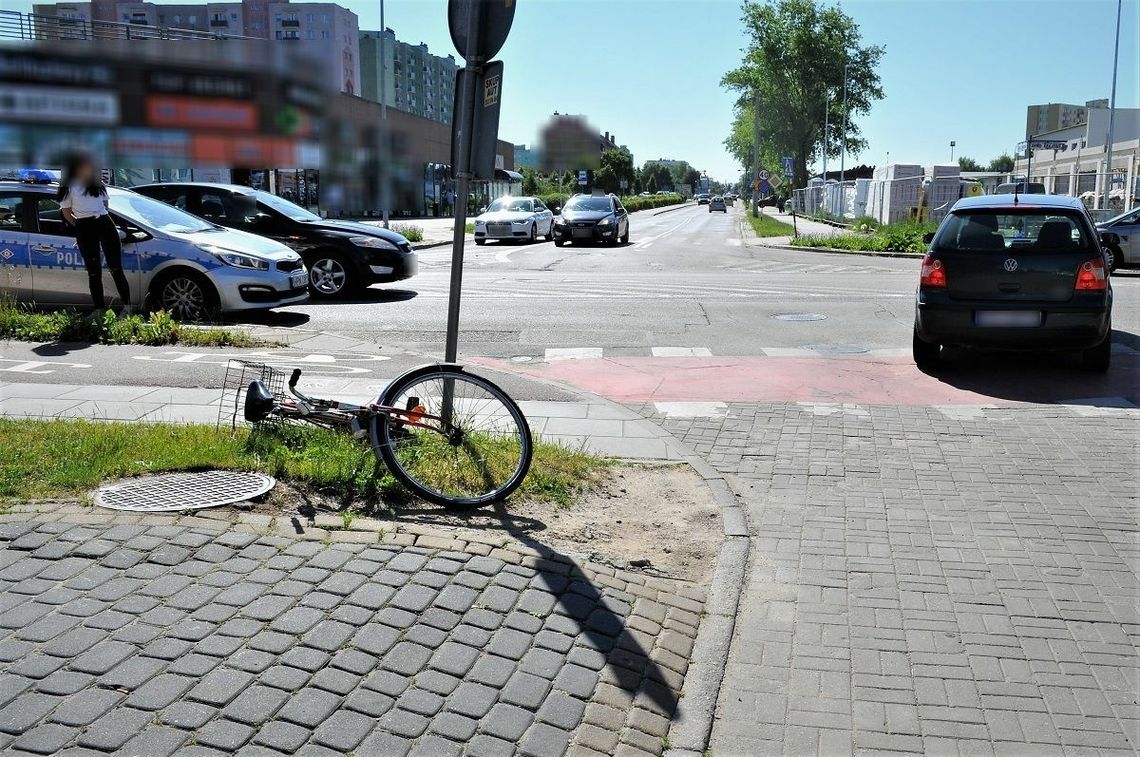 Potrącenie rowerzystki w Tczewie. Kierująca autem nie ustąpiła pierwszeństwa