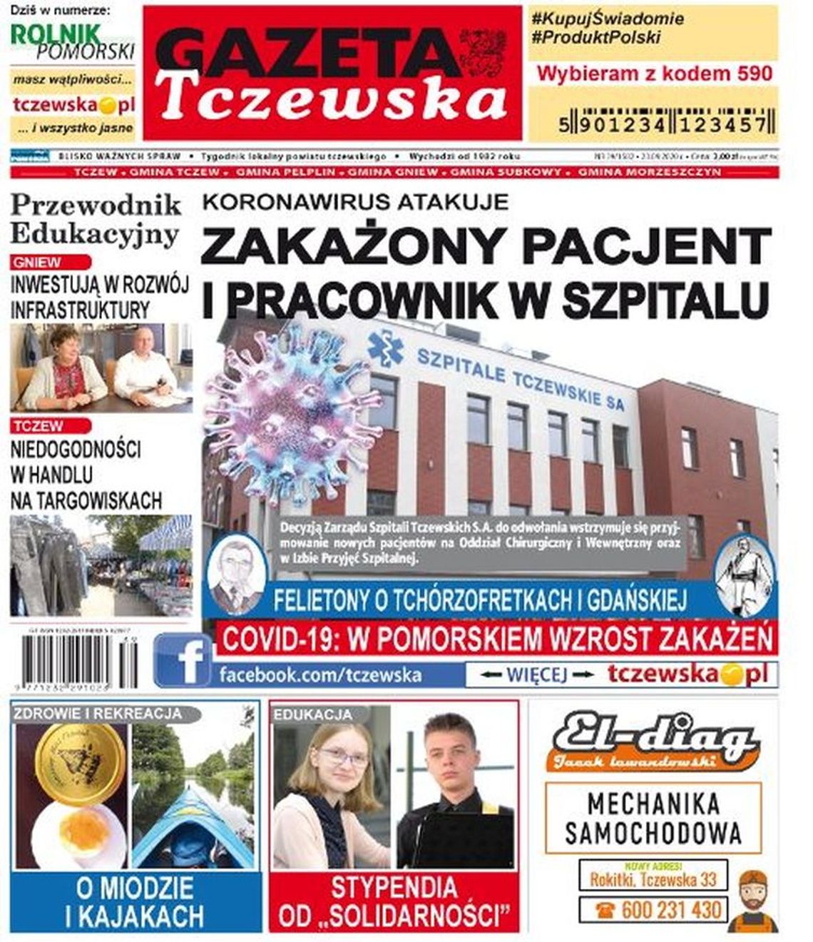 Potrzebujesz najświeższych informacji z Tczewa oraz gmin naszego powiatu? Najnowszy numer Gazety Tczewskiej! Już dziś w Twoim kiosku. A w nim…