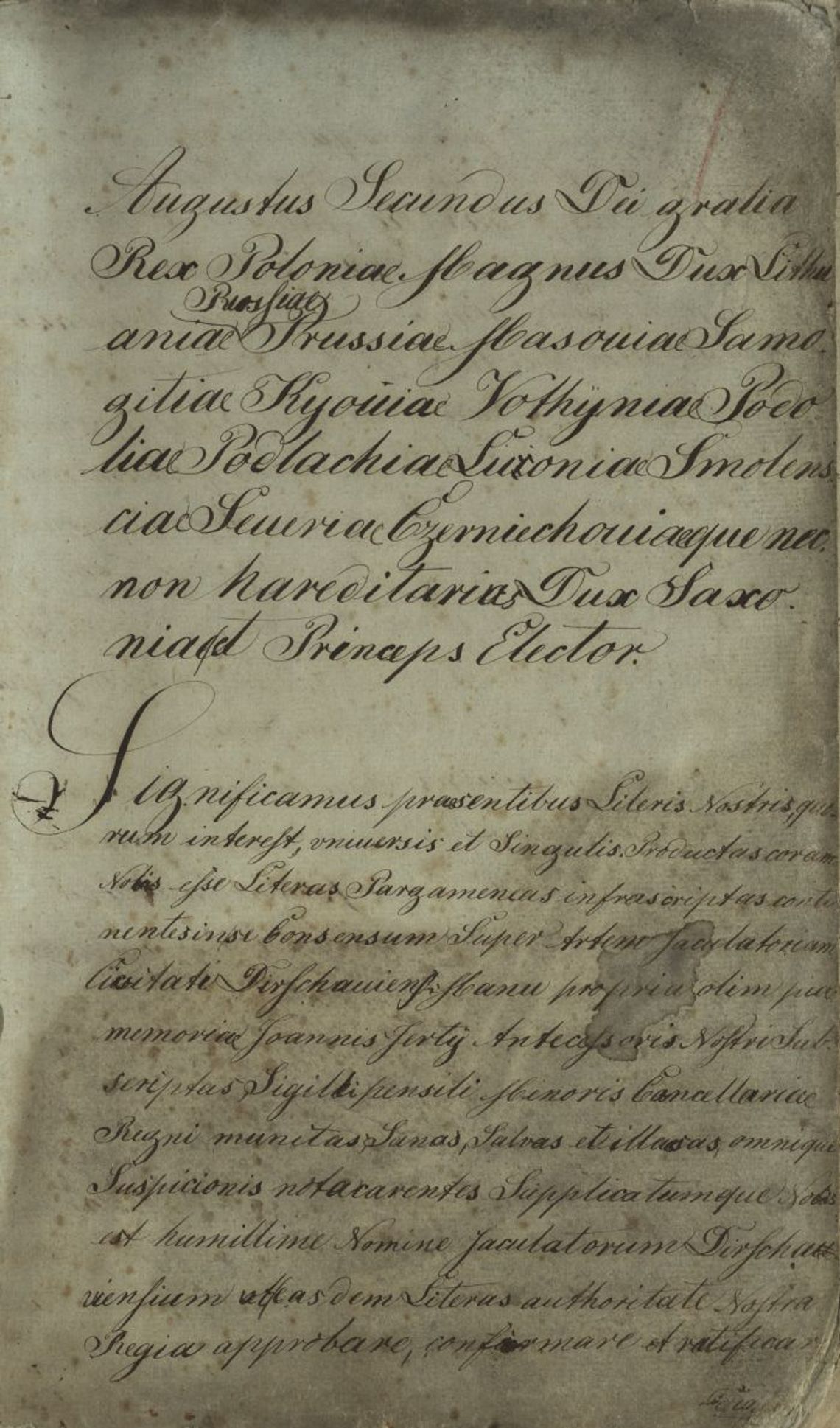 Przywilej Bractwa Kurkowego z XVII wieku