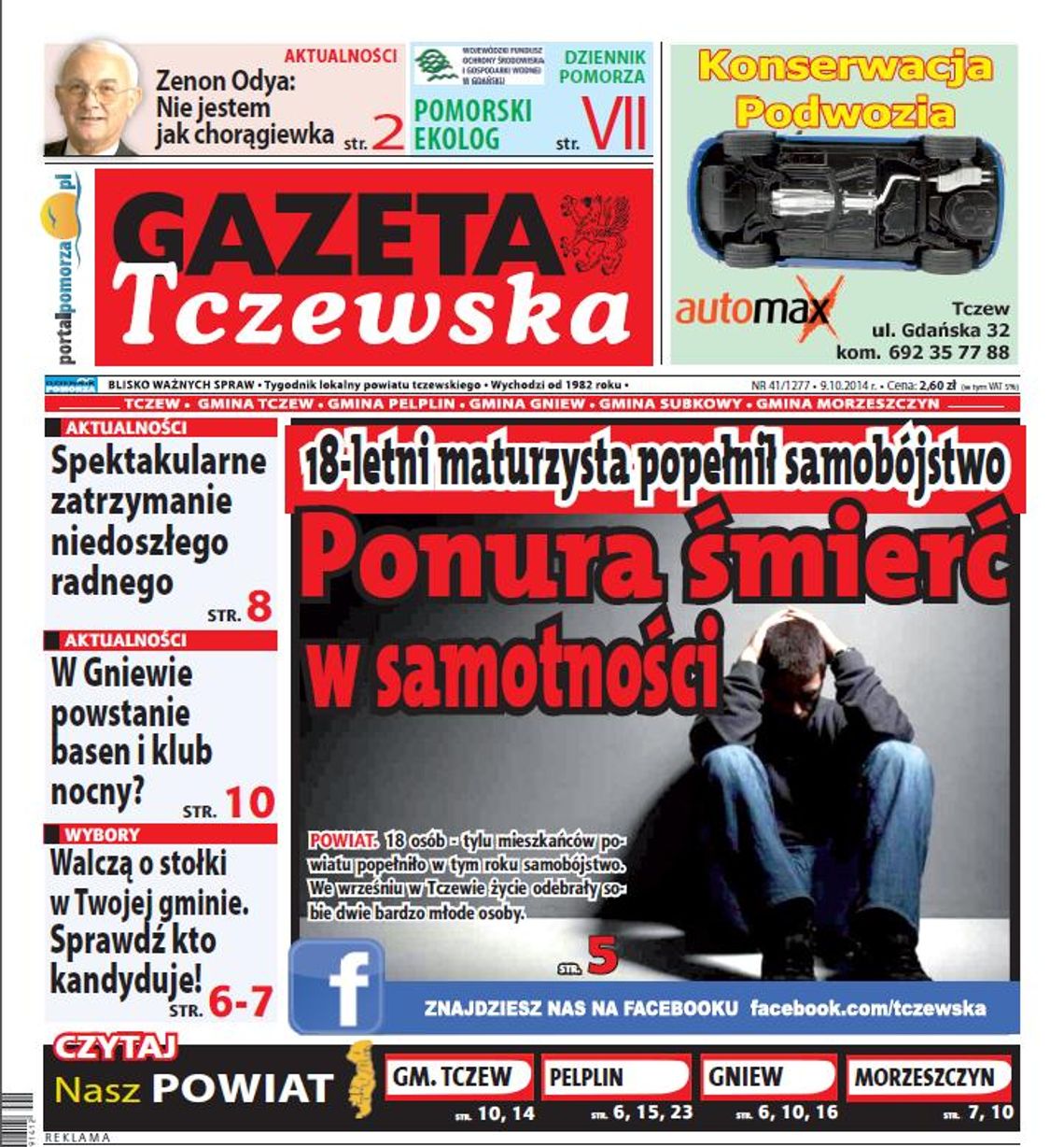 Samobójstwo maturzysty, wybory, niedoszły radny zatrzymany. Czytaj w GT Samobójstwo maturzysty, wybory, niedoszły radny zatrzymany. Czytaj w GT