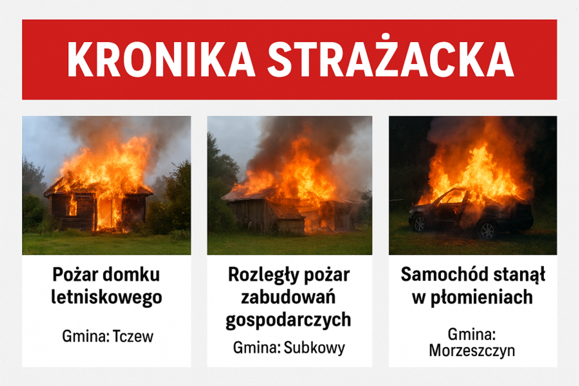 SERIA POŻARÓW: domek letniskowy w ogniu, wielki pożar w gospodarstwie i auto w ogniu na krańcu powiatu !! SERIA POŻARÓW: domek letniskowy w ogniu, wielki pożar w gospodarstwie i auto w ogniu na krańcu powiatu !!