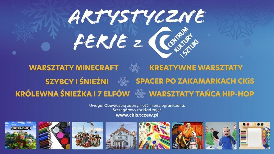 Skorzystaj z artystycznych FERII Z CKIS. Jeszcze można się zapisać! Skorzystaj z artystycznych FERII Z CKIS. Jeszcze można się zapisać!