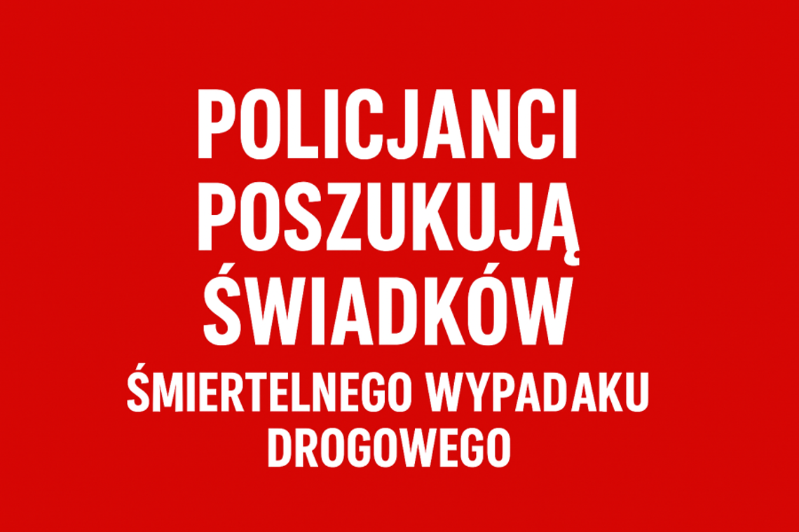 Śmiertelny wypadek pod Tczewem – zginęła 18-latka. Policja poszukuje świadków wypadku Śmiertelny wypadek pod Tczewem – zginęła 18-latka. Policja poszukuje świadków wypadku