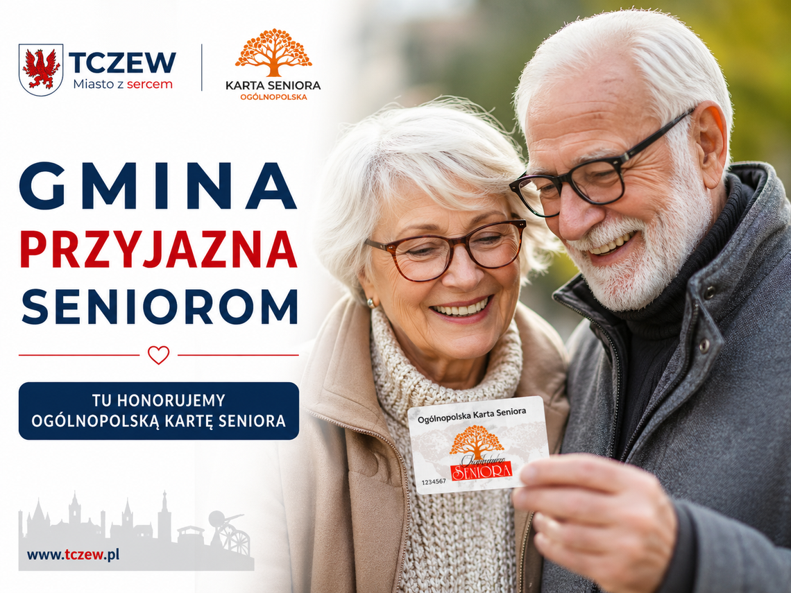 Tczew dołącza do programu „Gmina Przyjazna Seniorom”. Darmowe karty dla mieszkańców 60+