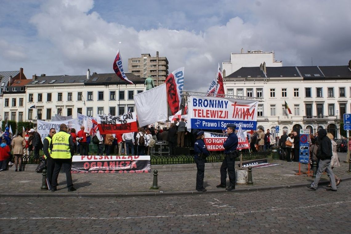 Tczewianie w Brukseli - demonstracja w obronie Trwam