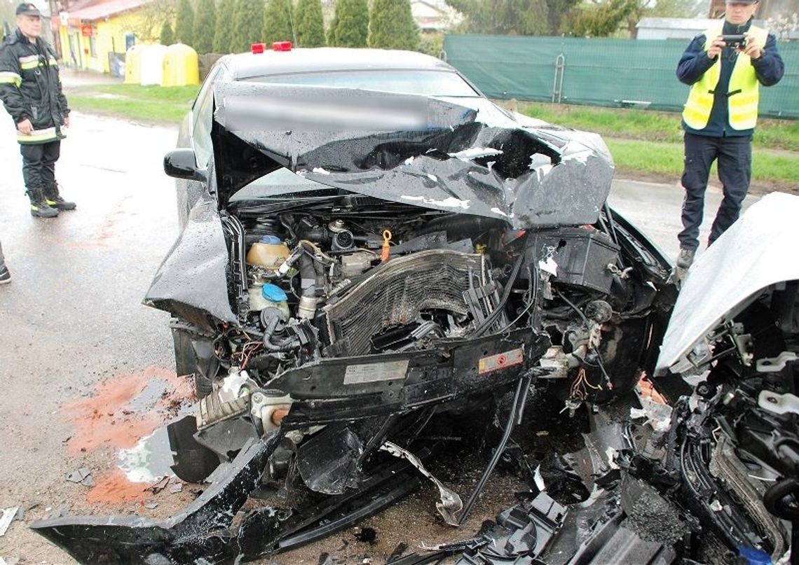 Tczewscy policjanci pracowali na miejscu wypadku drogowego