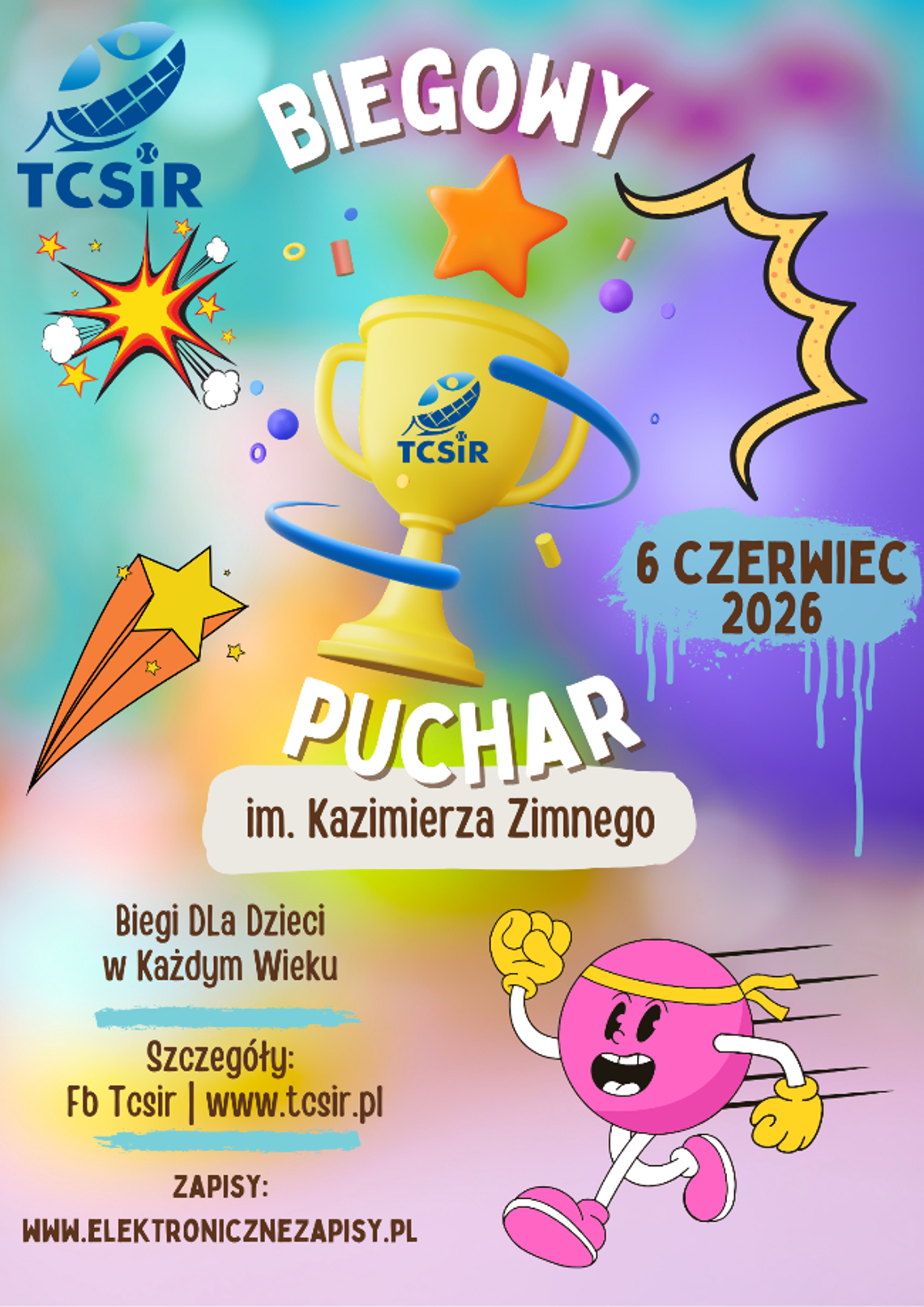 Tczewskie Centrum Sportu i Rekreacji zaprasza na II edycję Biegowego Pucharu im. Kazimierza Zimnego. Tczewskie Centrum Sportu i Rekreacji zaprasza na II edycję Biegowego Pucharu im. Kazimierza Zimnego.