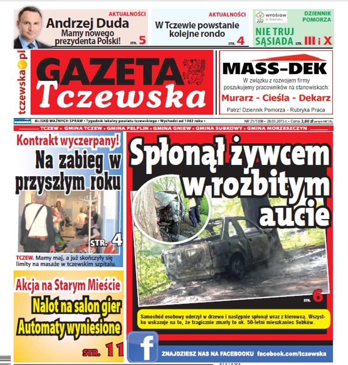 Tragedia na drodze. Mężczyzna spłonął żywcem w aucie