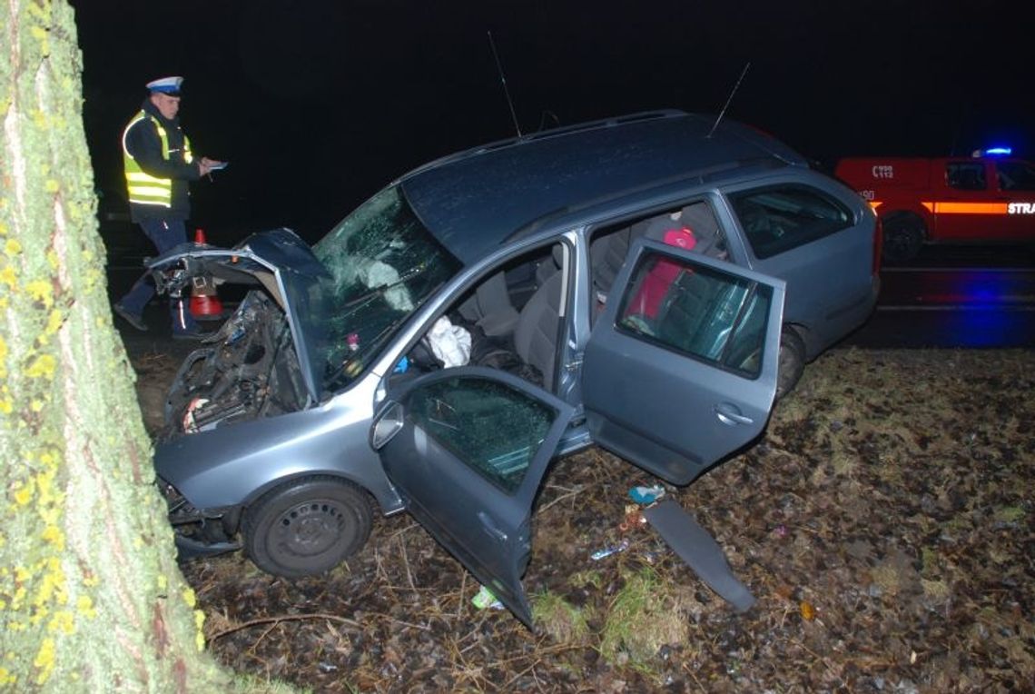Tragiczny wypadek w Subkowach. 6 rannych, VW zboczył na lewy pas