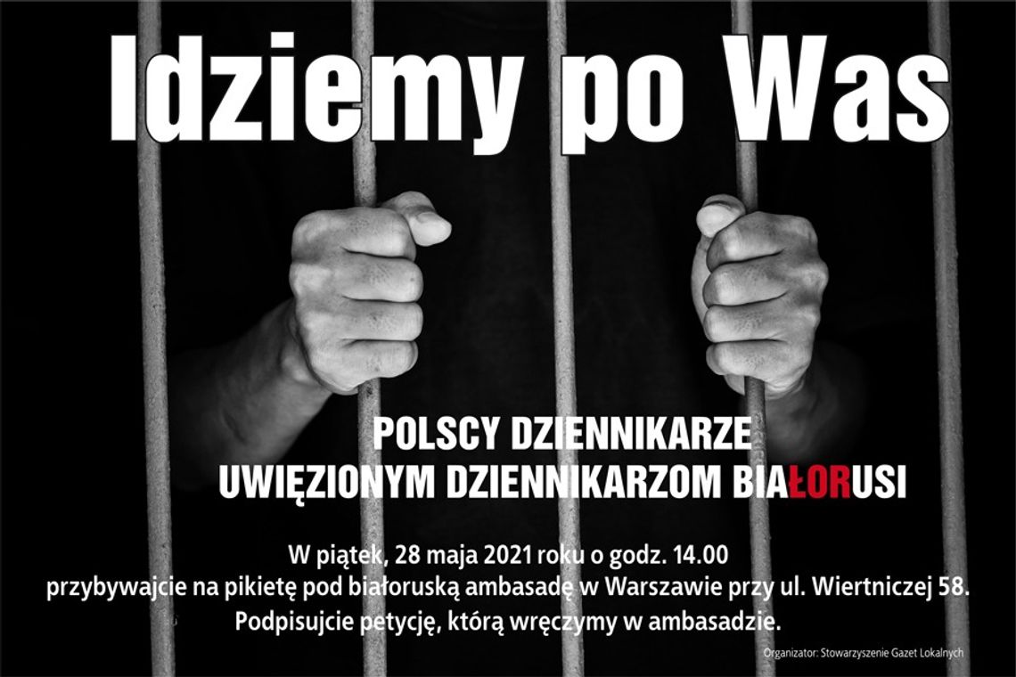 UWOLNIĆ POCZOBUTA i WSZYSTKICH WIĘZIONYCH NA BIAŁORUSI DZIENNIKARZY! Solidarność z białoruskimi dziennikarzami
