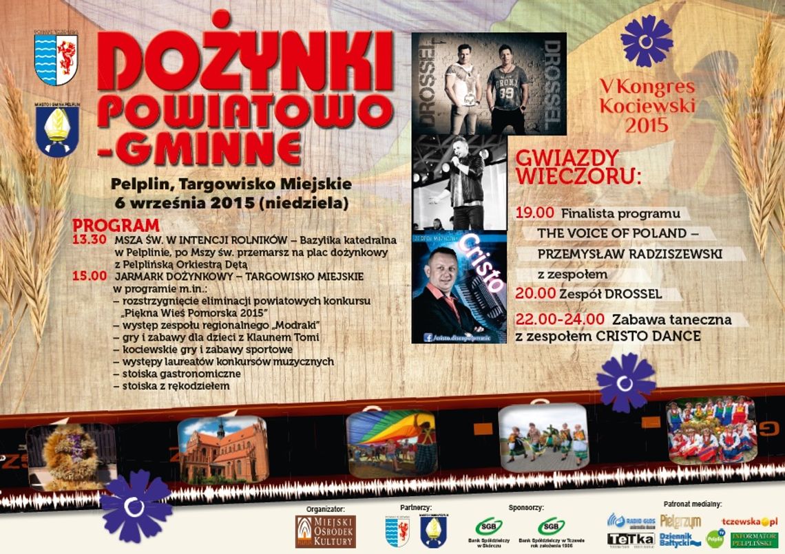 W niedzielę Dożynki Powiatowo – Gminne w Pelplinie W niedzielę Dożynki Powiatowo – Gminne w Pelplinie