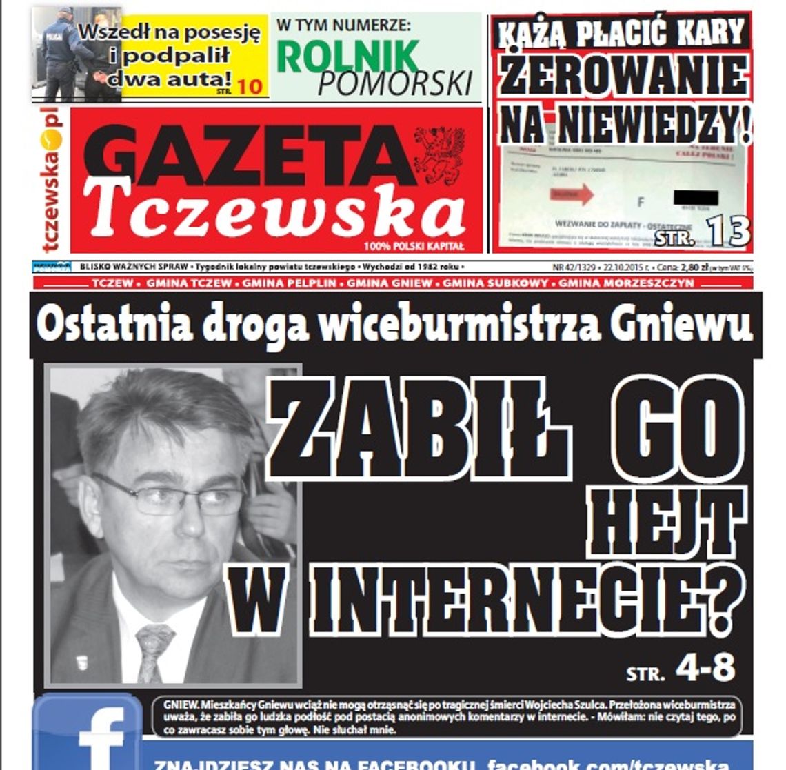 Wiceburmistrza zabił hejt w internecie? Czytaj nowy numer GT Wiceburmistrza zabił hejt w internecie? Czytaj nowy numer GT