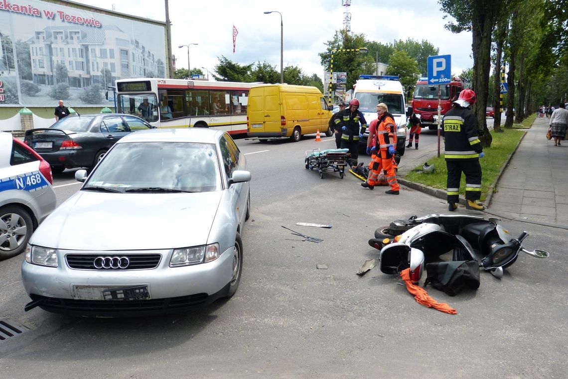 Wypadek koło „Ekonomika”. Motocyklista trafił do szpitala Wypadek koło „Ekonomika”. Motocyklista trafił do szpitala