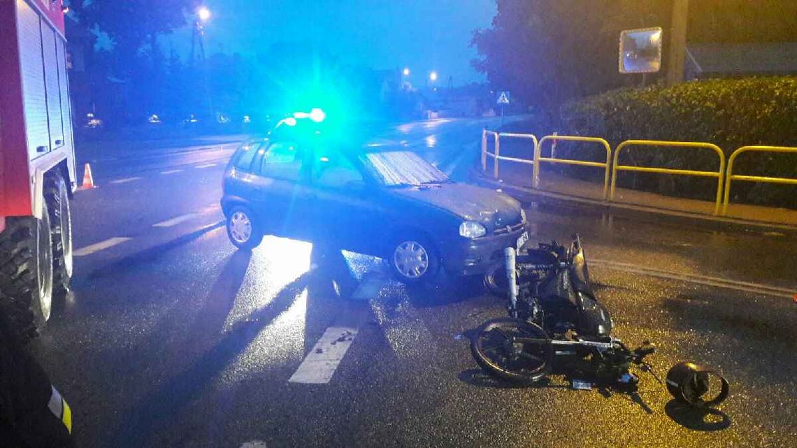 Wypadek motocyklisty z konsekwencjami. Jedna osoba ranna na "jedynce"