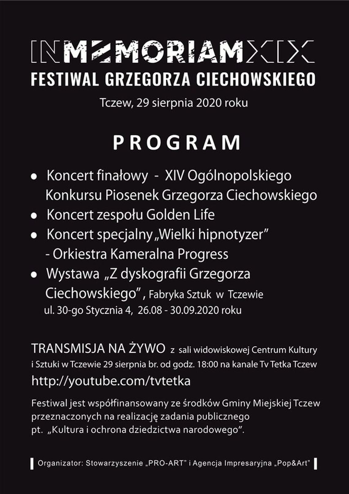 XIV Ogólnopolski Konkurs Piosenek Grzegorza Ciechowskiego – online