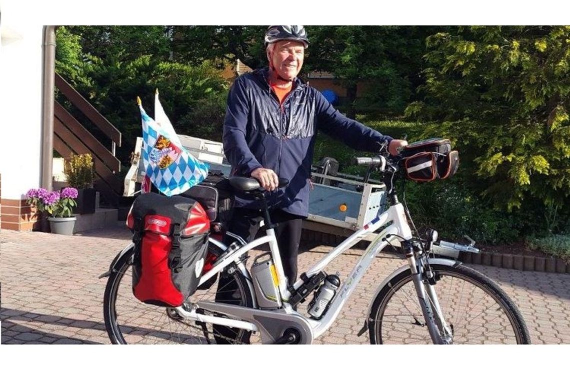 Z Diebach do Tczewa... na rowerze. Ma prawie 70 lat i uwielbia podróże jednośladem 