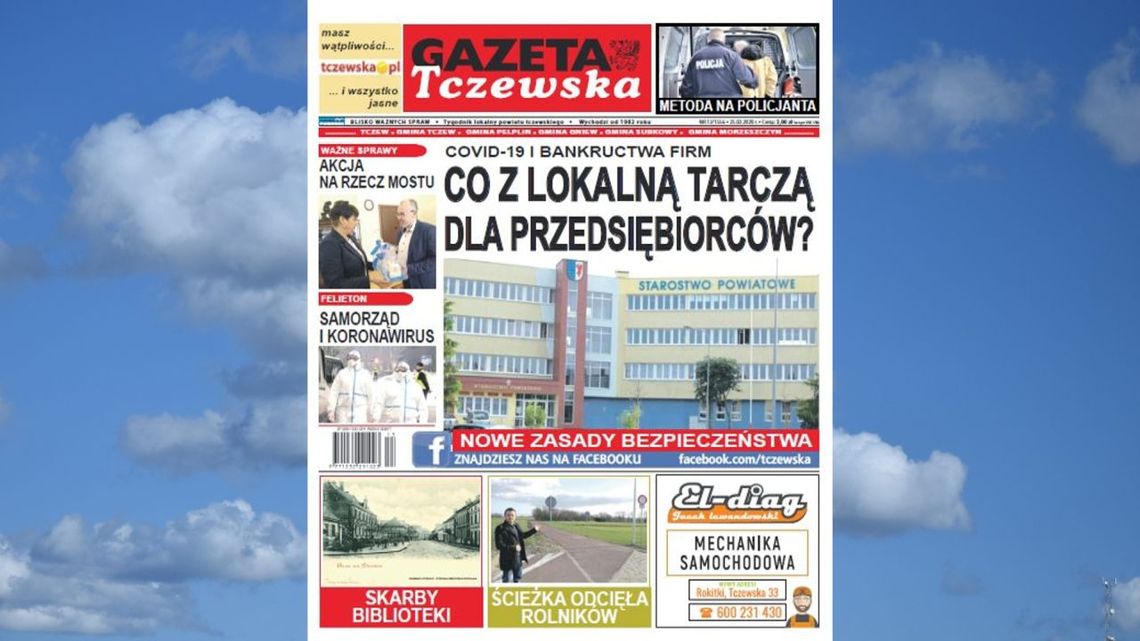 Zachęcamy do lektury 13. nr Gazety Tczewskiej. Wiele najnowszych informacji z regionu! Czy lokalna tarcza antykryzysowa się sprawdzi?