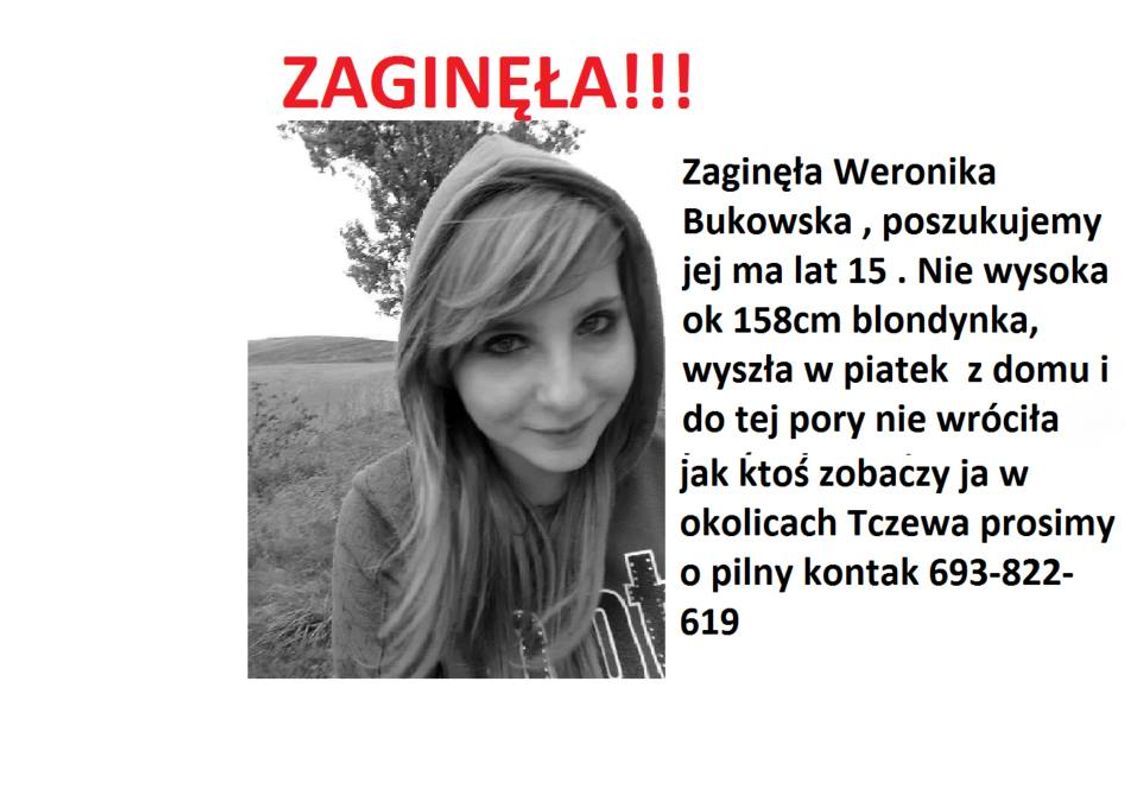 Zaginęła 15–letnia Weronika – rodzina prosi o pomoc