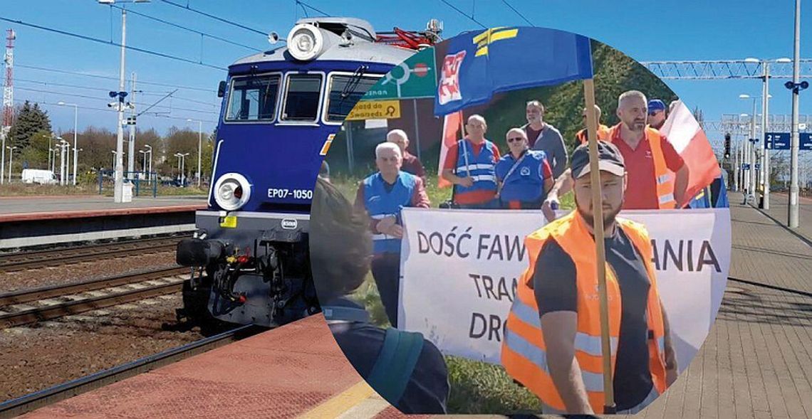 ZAPAŚĆ w kolejowym transporcie! Kolejarze wyszli na drogi!