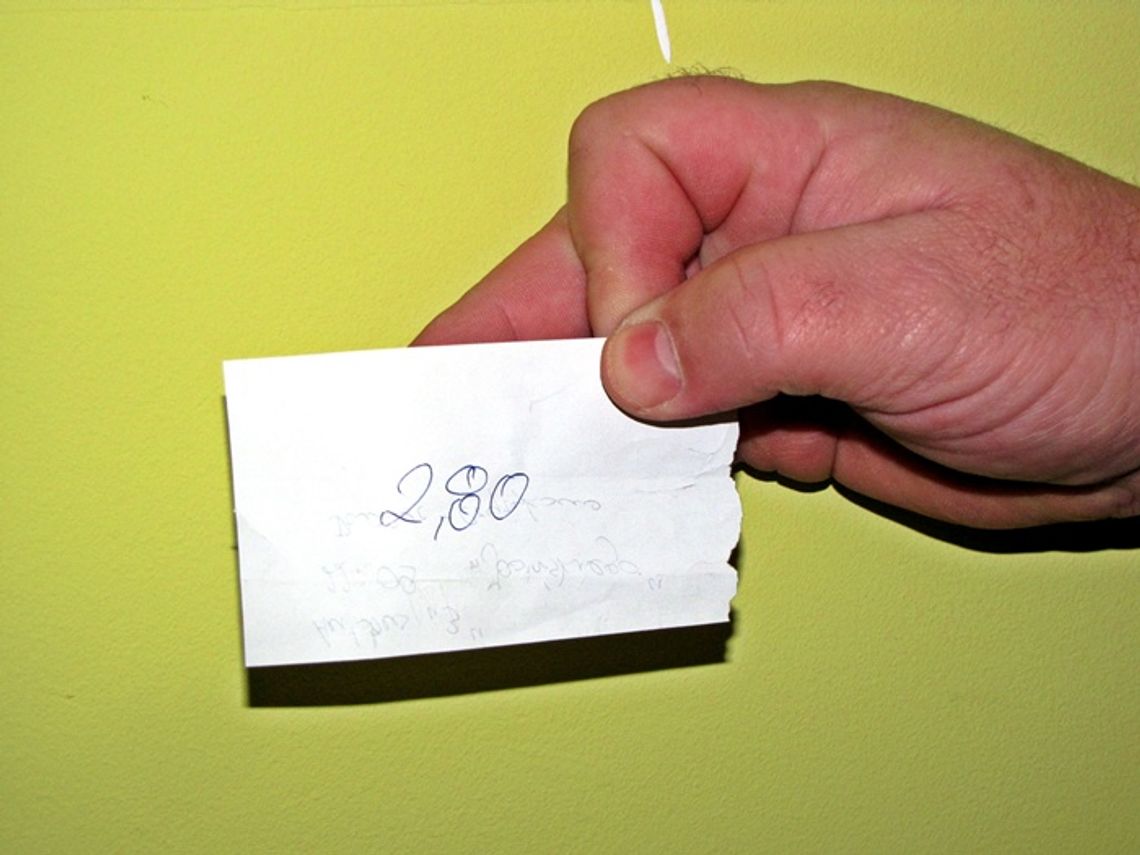 Zaskoczony pasażer: papierek zamiast biletu Zaskoczony pasażer: papierek zamiast biletu