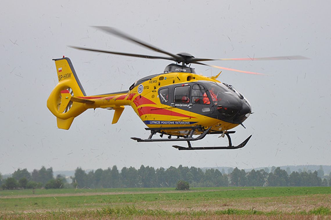 Zderzenie czołowe, dziecko zabrał helikopter